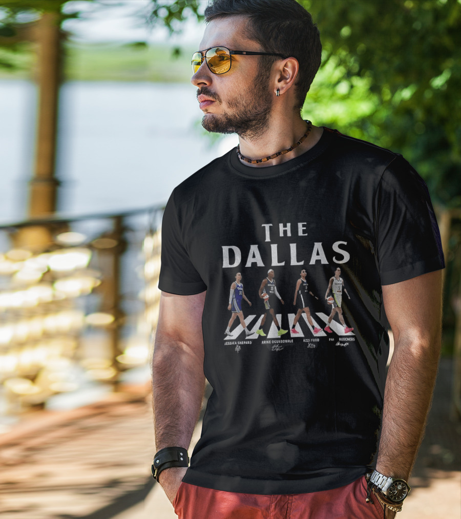 Jessica Shepard Arike Ogunbowale Azzi Fudd Paige Bueckers The Dallas Abbey Road Signatures T-Shirt