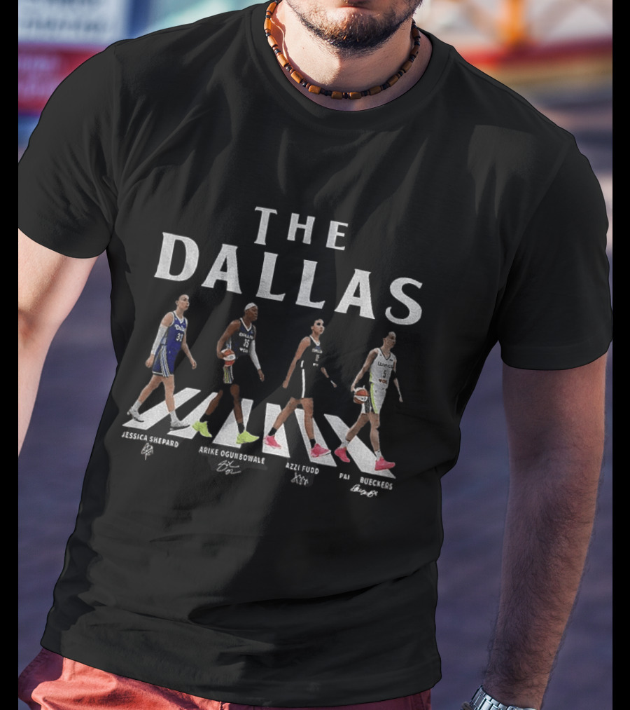 Jessica Shepard Arike Ogunbowale Azzi Fudd Paige Bueckers The Dallas Abbey Road Signatures T-Shirt