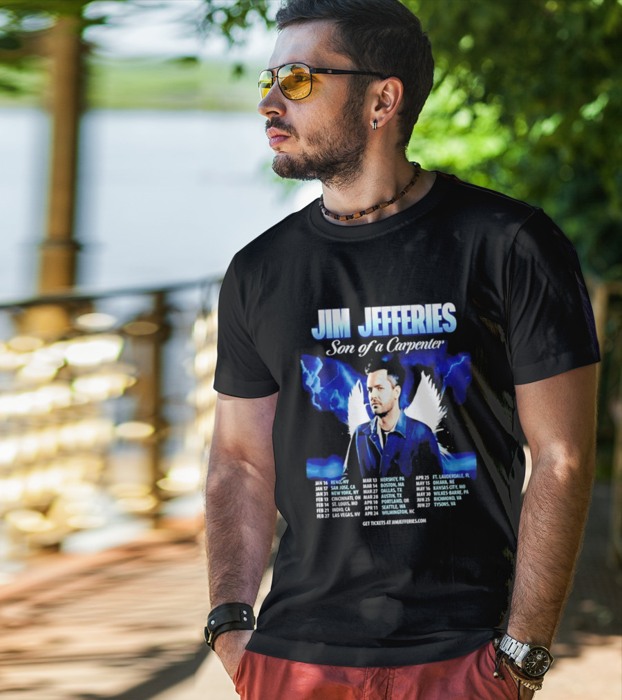 Jim Jefferies Son Of A Carpenter Tour 2026 Dates And Locations T-Shirt