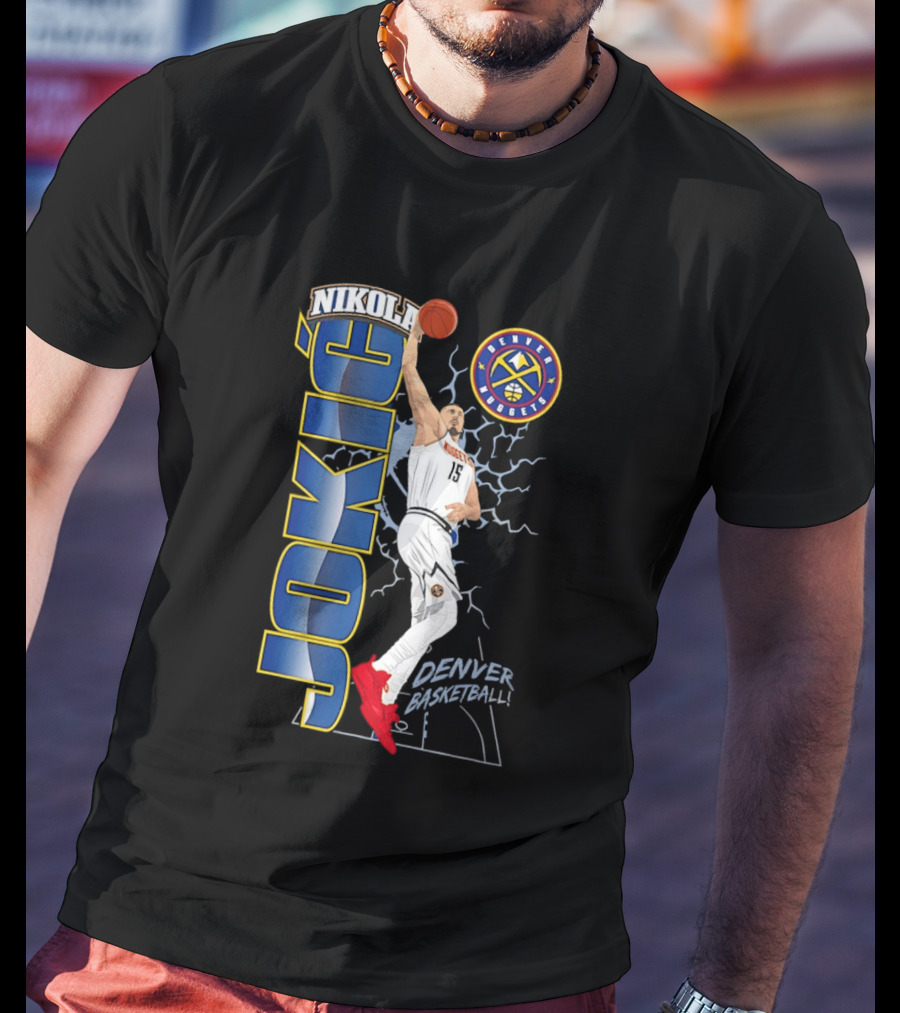 Denver Nuggets Nikola Jokić Basketball Dunk T-Shirt