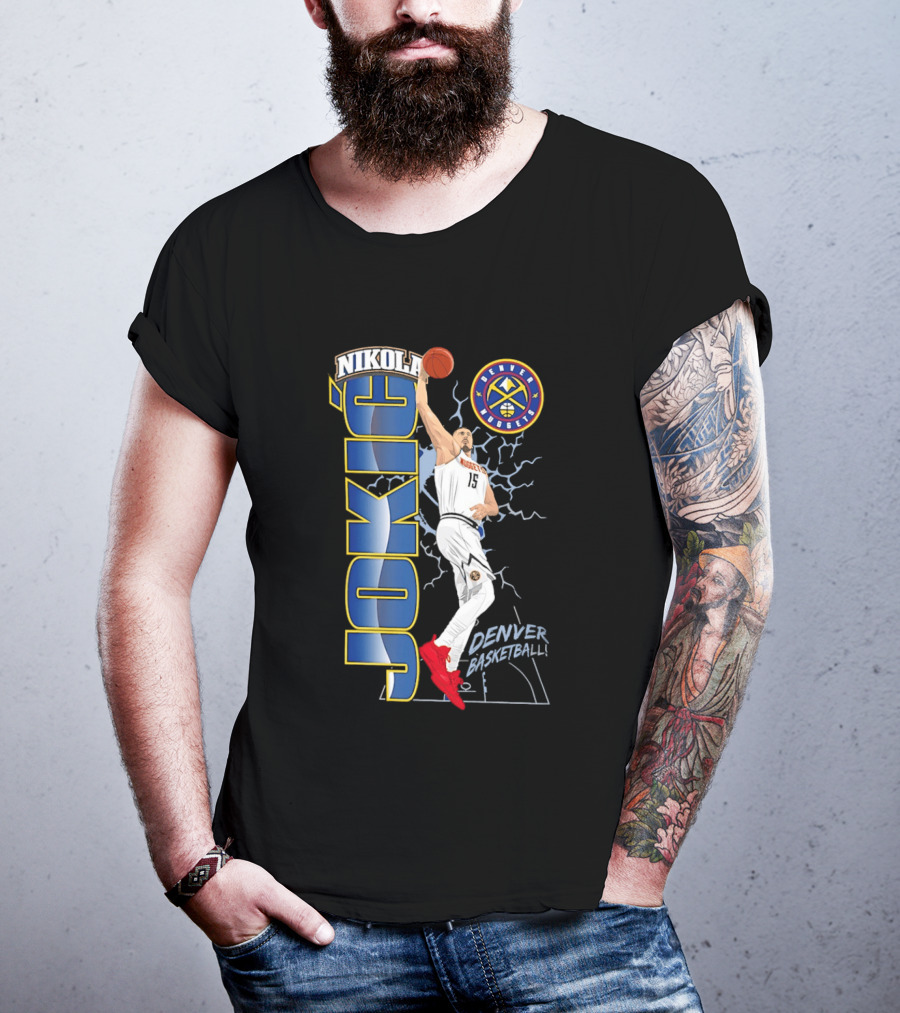 Denver Nuggets Nikola Jokić Basketball Dunk T-Shirt