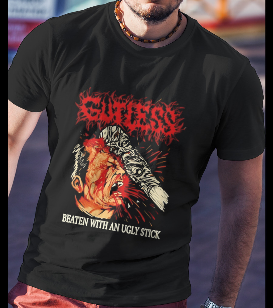 Gutless Beaten With An Ugly Stick Bloody T-Shirt