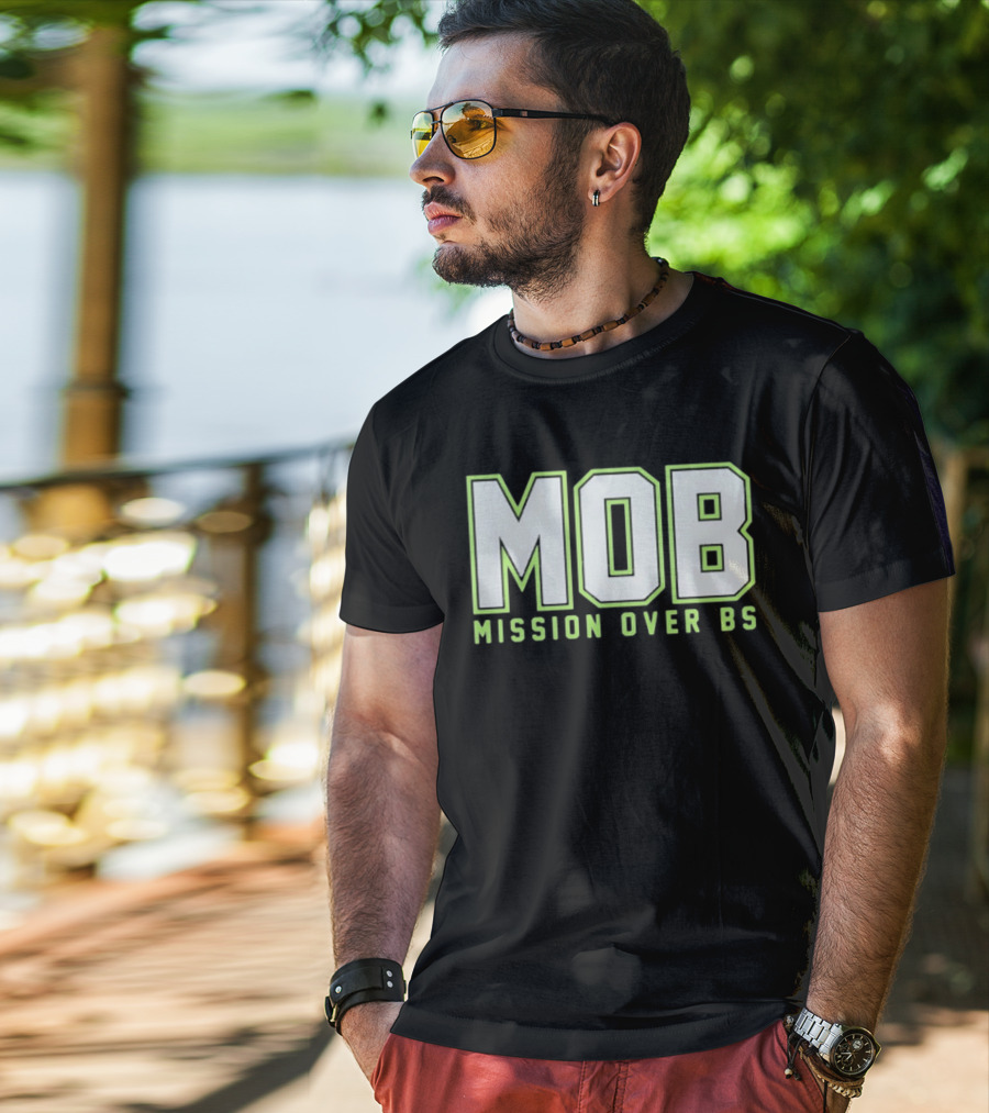 MOB Mission Over BS Mike Macdonald Seattle Seahawks T-Shirt