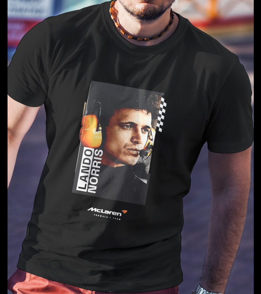 Lando Norris McLaren Formula 1 Team Racing Headset T-Shirt