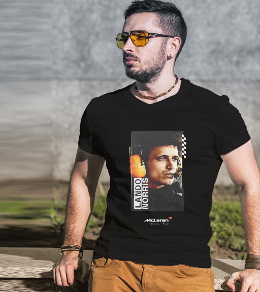 Lando Norris McLaren Formula 1 Team Racing Headset T-Shirt