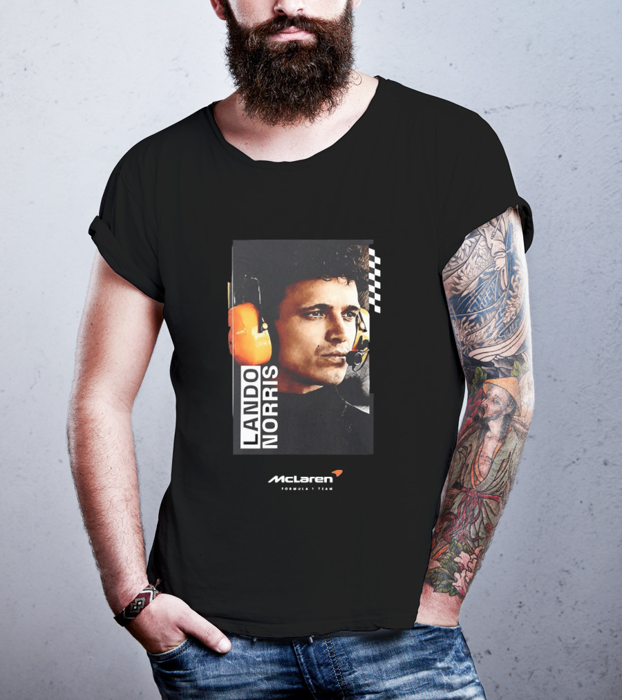 Lando Norris McLaren Formula 1 Team Racing Headset T-Shirt