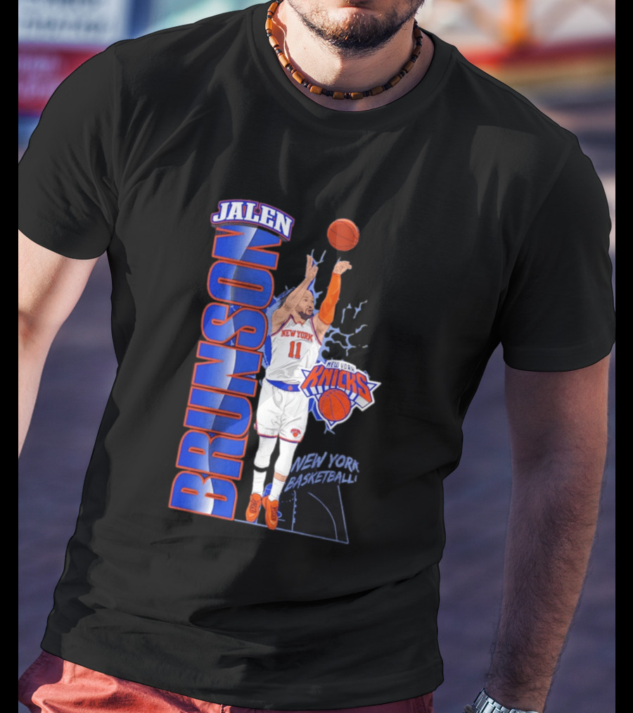 New York Knicks Jalen Brunson Basketball Number 11 T-Shirt