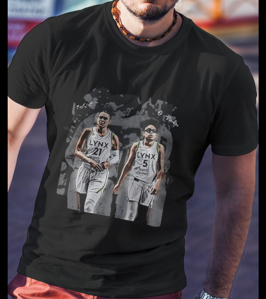 Olivia Miles Kayla McBride Minnesota Lynx Basketball WNBA Mayo Clinic Signatures T-Shirt