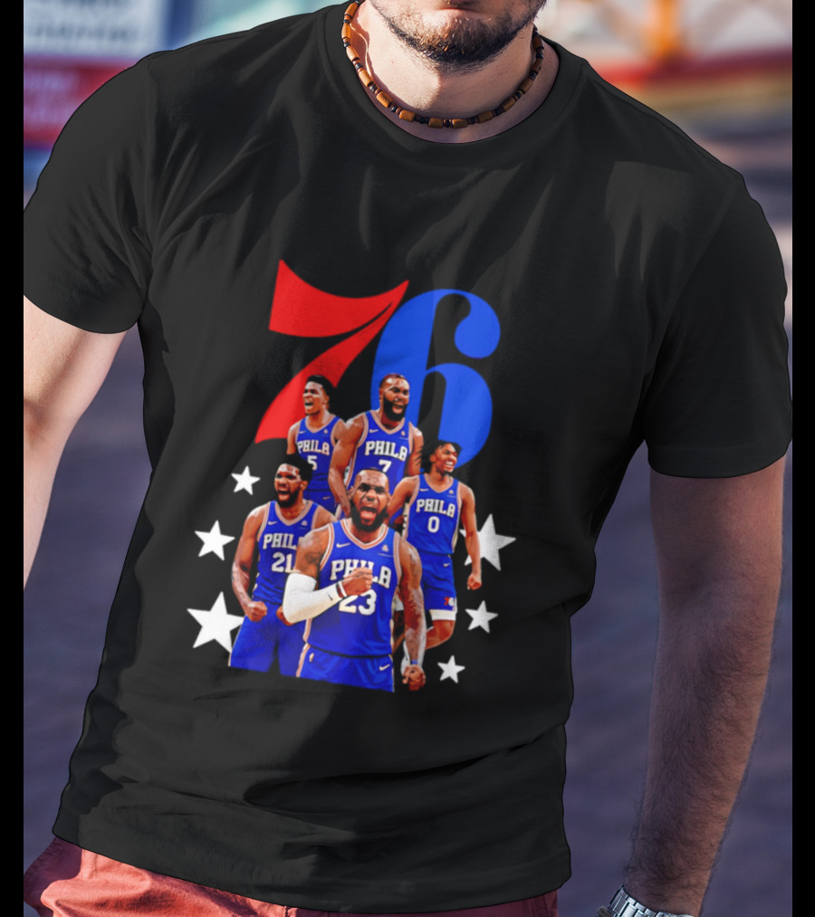 Philadelphia 76ers Players 23 21 7 0 Basketball Team Stars T-Shirt