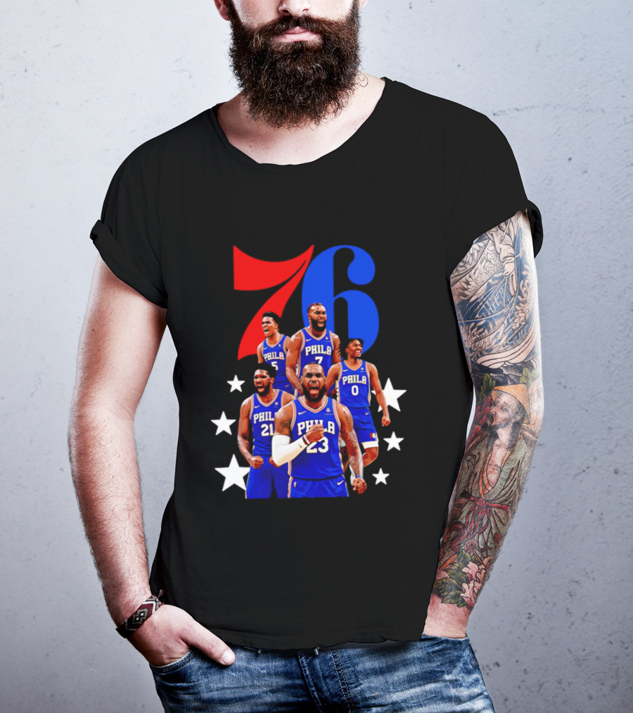 Philadelphia 76ers Players 23 21 7 0 Basketball Team Stars T-Shirt