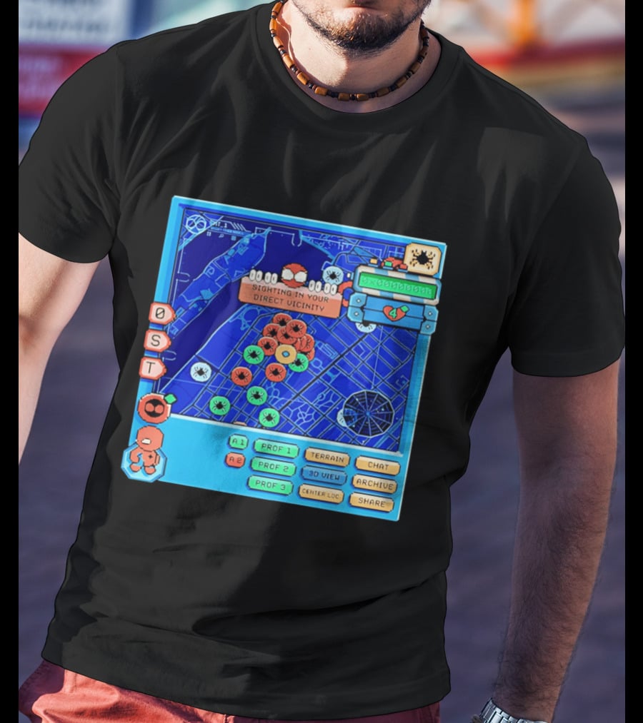 Sighting In Your Direct Vicinity Spider Man Pixel 00.00.00 T-Shirt