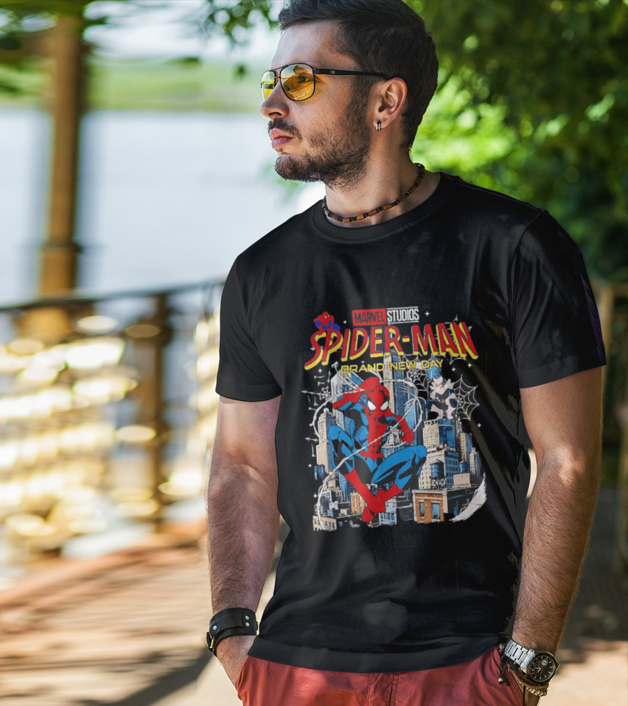 Marvel Studios Spider Man Brand New Day Web Hero City Swing Superhero T-Shirt