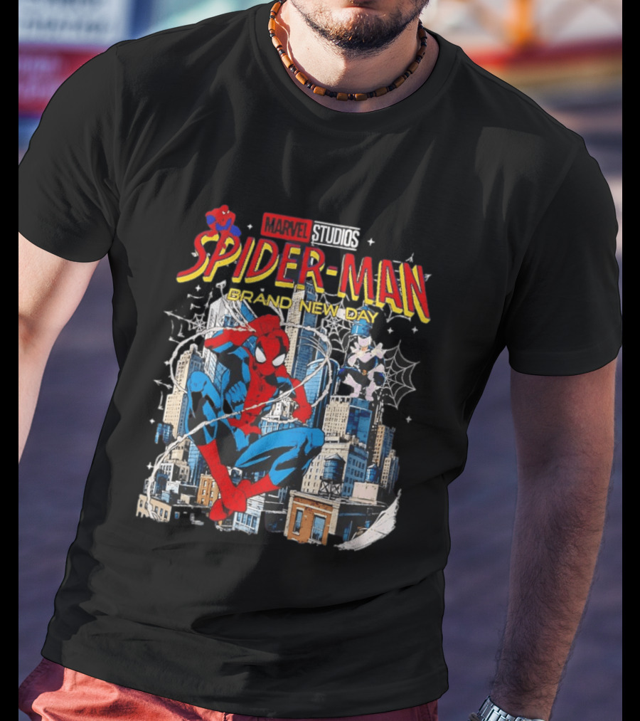 Marvel Studios Spider Man Brand New Day Web Hero City Swing Superhero T-Shirt
