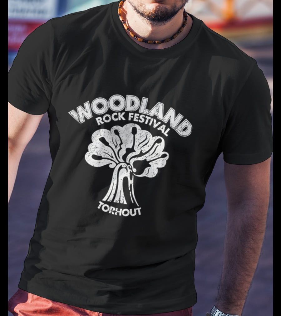 Woodland Rock Festival Torhout Tree Of Guitars Vintage Music Event T-Shirt