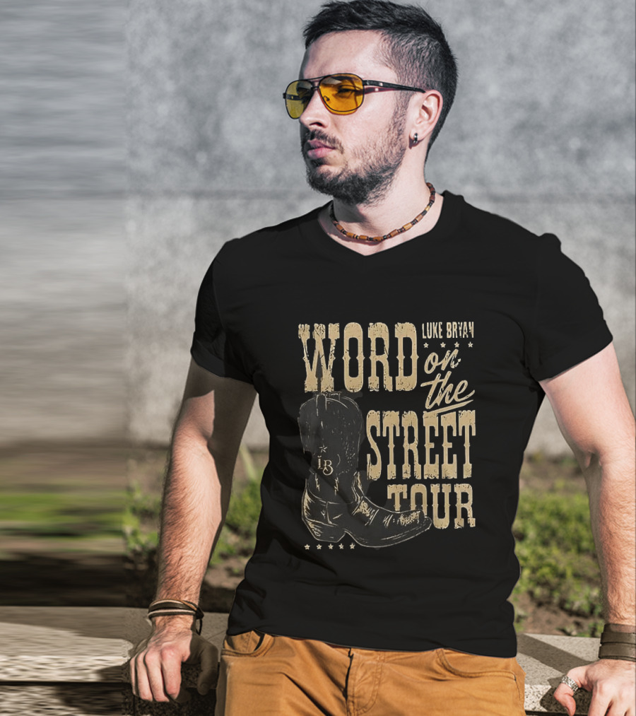 Luke Bryan Word On The Street Tour LB Boot T-Shirt
