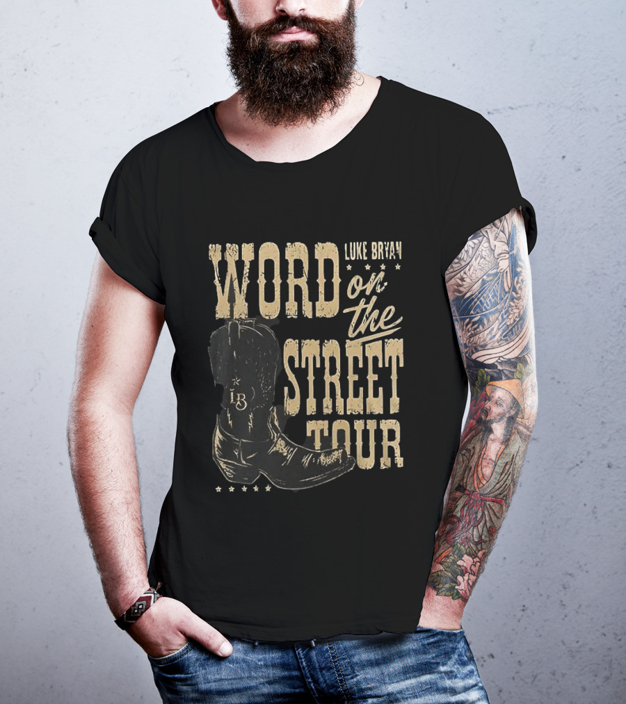Luke Bryan Word On The Street Tour LB Boot T-Shirt