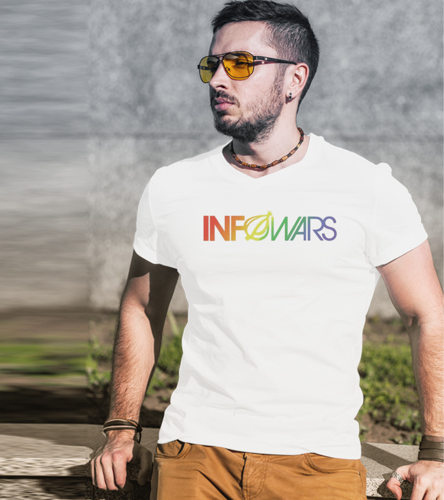Infowars Alex Jones News Media Rainbow T-Shirt