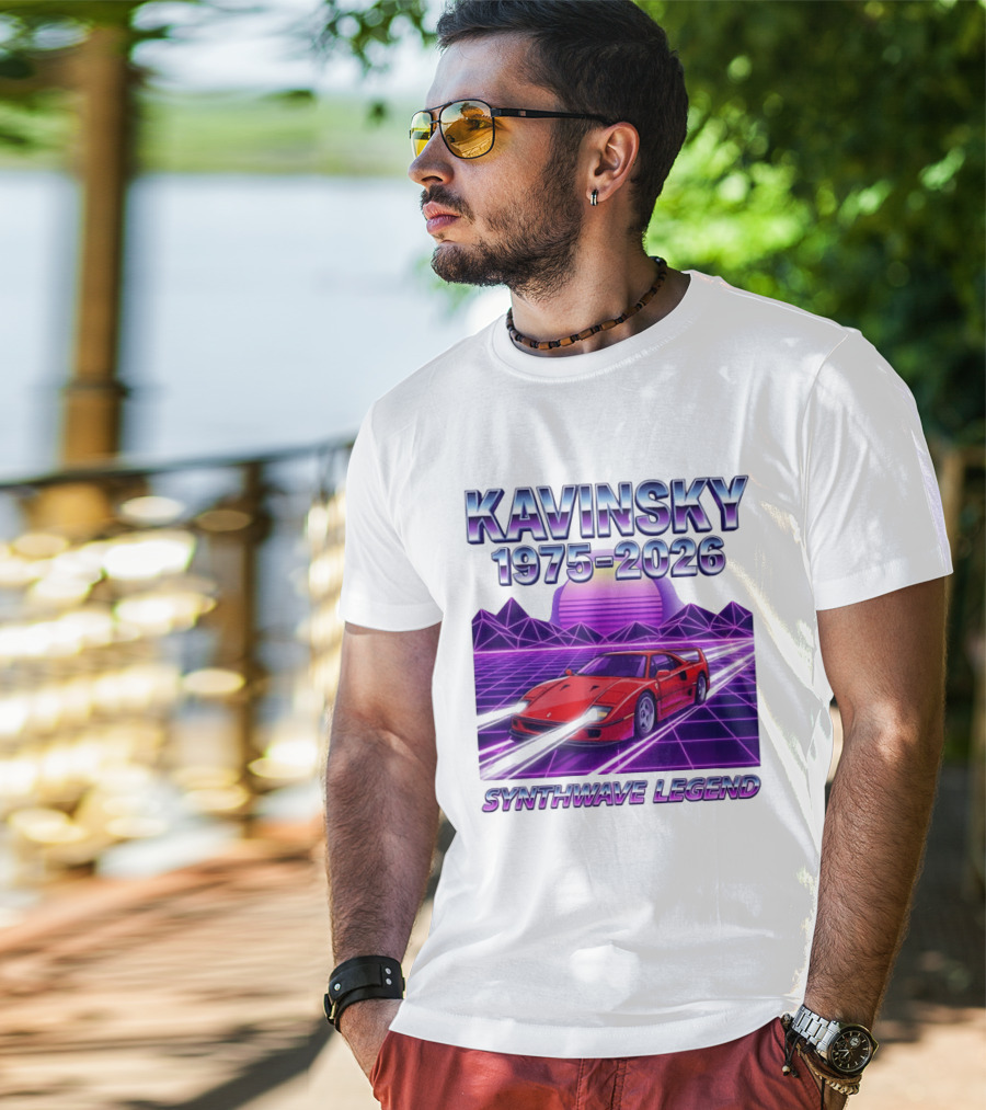 Kavinsky 1975 2026 Synthwave Legend Vaporwave Retro Car Aesthetic T-Shirt
