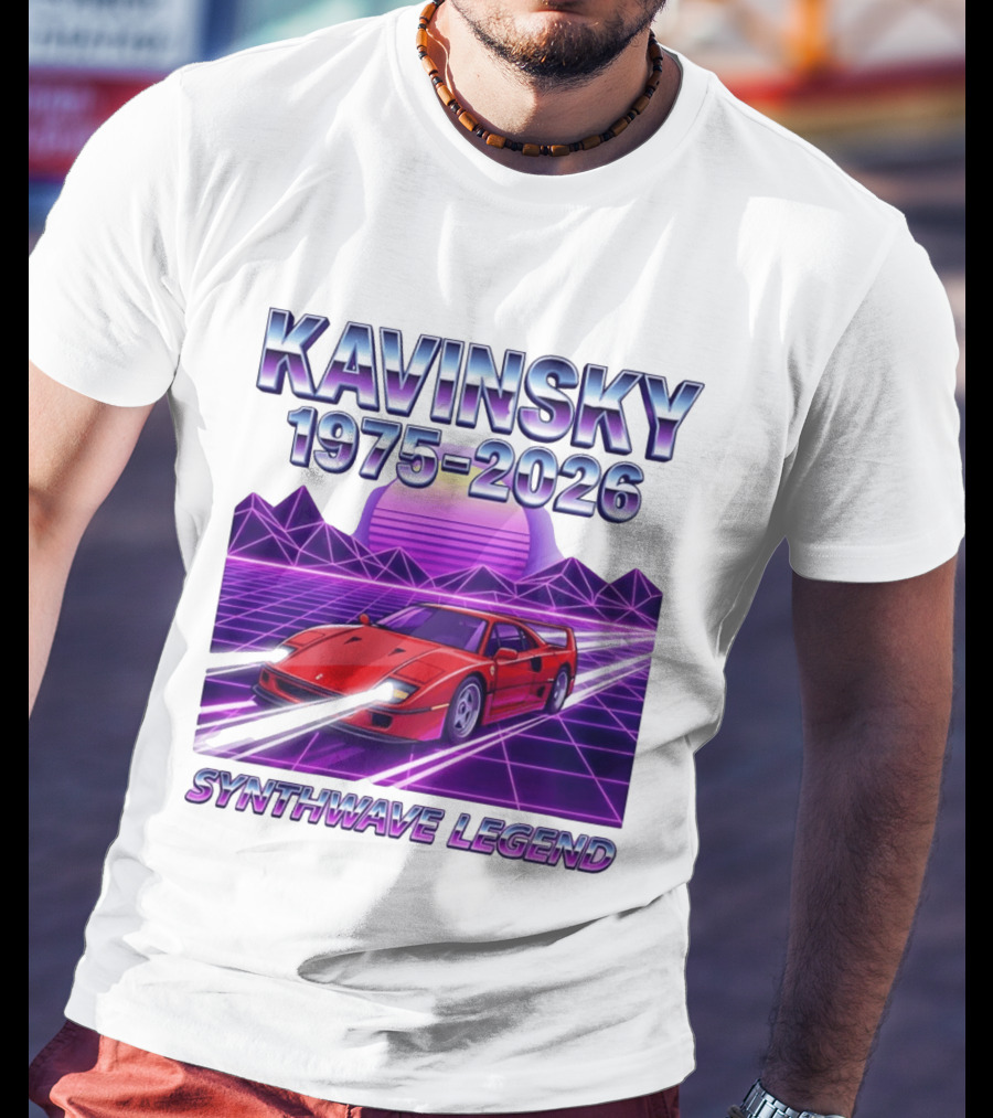 Kavinsky 1975 2026 Synthwave Legend Vaporwave Retro Car Aesthetic T-Shirt