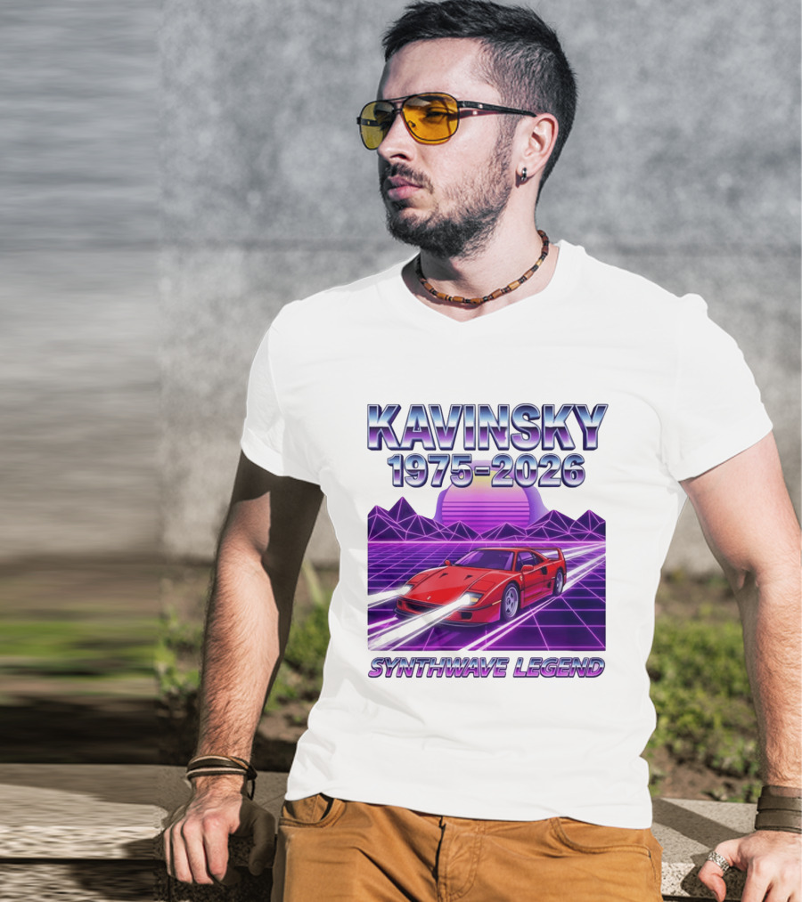 Kavinsky 1975 2026 Synthwave Legend Vaporwave Retro Car Aesthetic T-Shirt
