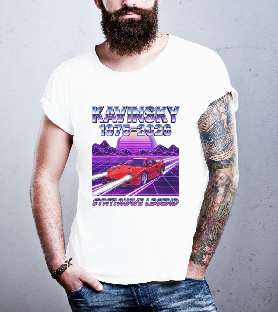 Kavinsky 1975 2026 Synthwave Legend Vaporwave Retro Car Aesthetic T-Shirt