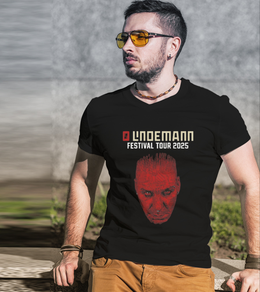 Lindemann Festival Tour 2025 Red Face T-Shirt