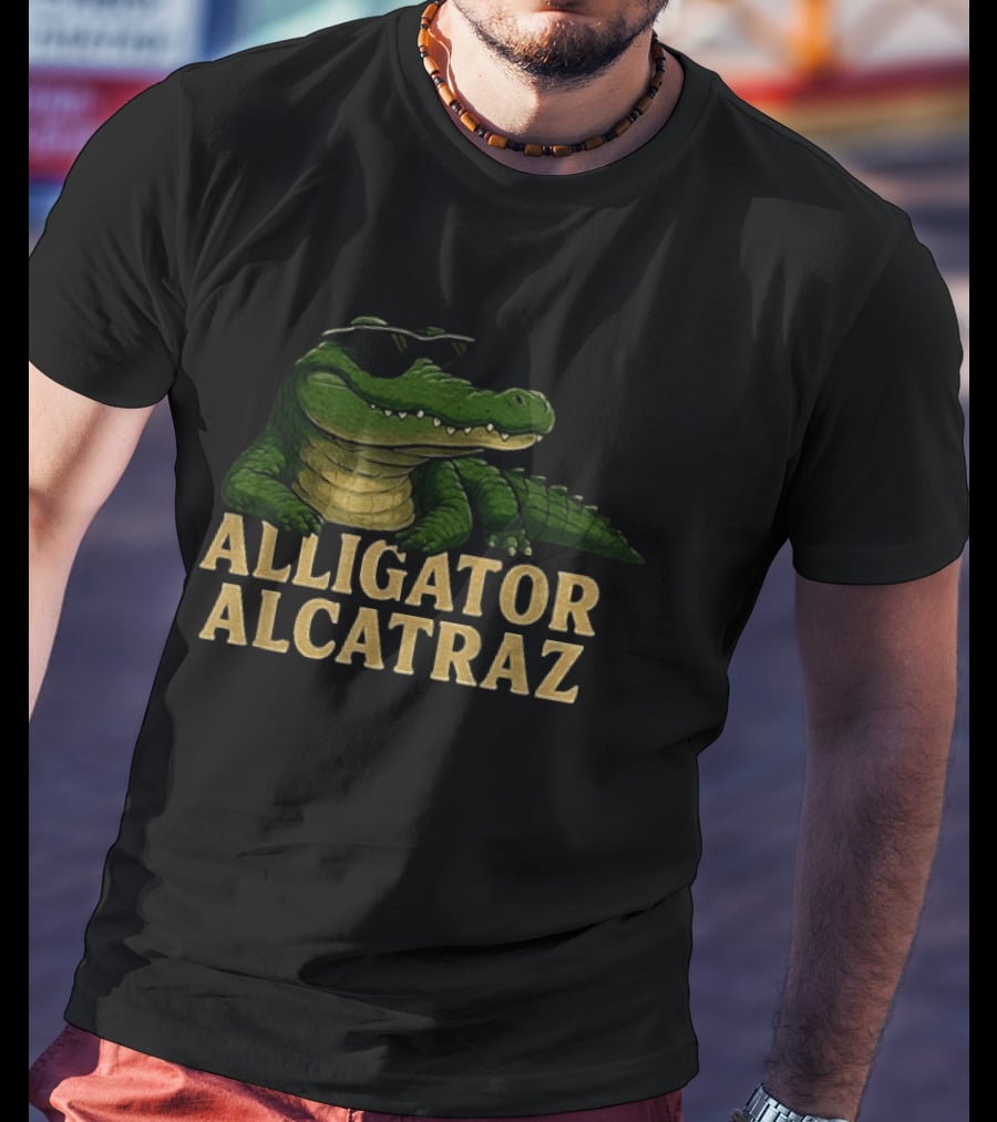 Alligator Alcatraz Sunglasses Meme Florida Humor T-Shirt