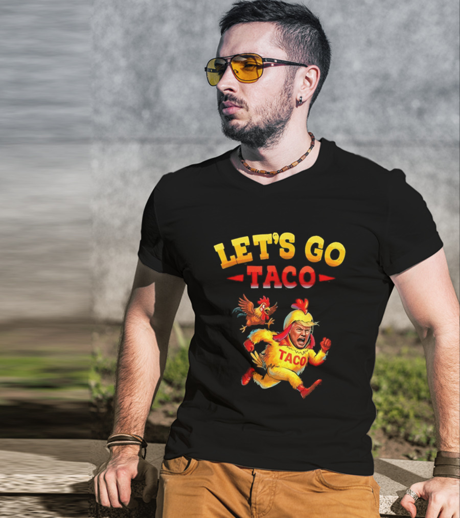 LET'S GO TACO Chicken Costume Running Man T-Shirt