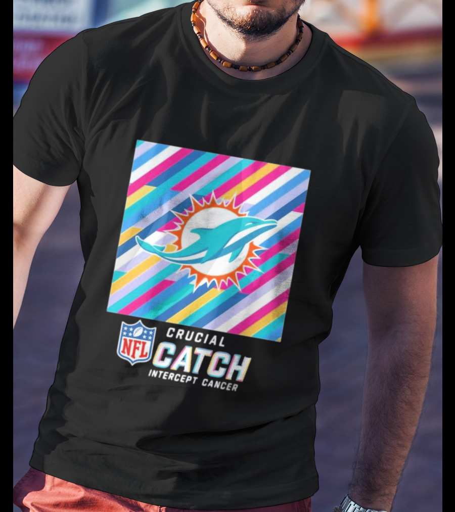 Crucial Catch Intercept Cancer NFL Miami Dolphins 2024 T-Shirt