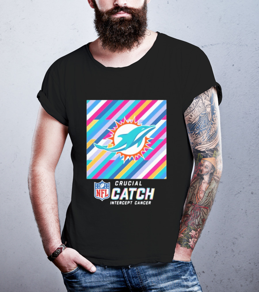 Crucial Catch Intercept Cancer NFL Miami Dolphins 2024 T-Shirt