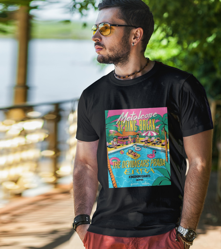 Metalcore Spring Break The Devil Wears Prada ERRA Kingdom Of Giants Acres Tour 2025 T-Shirt