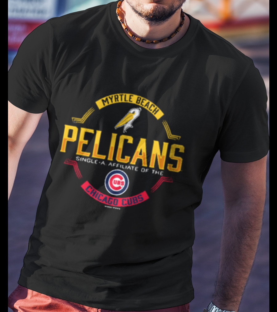 Myrtle Beach Pelicans Single A Affiliate Chicago Cubs Baseball Team T-Shirt