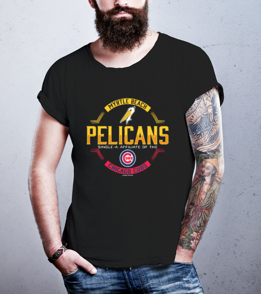 Myrtle Beach Pelicans Single A Affiliate Chicago Cubs Baseball Team T-Shirt