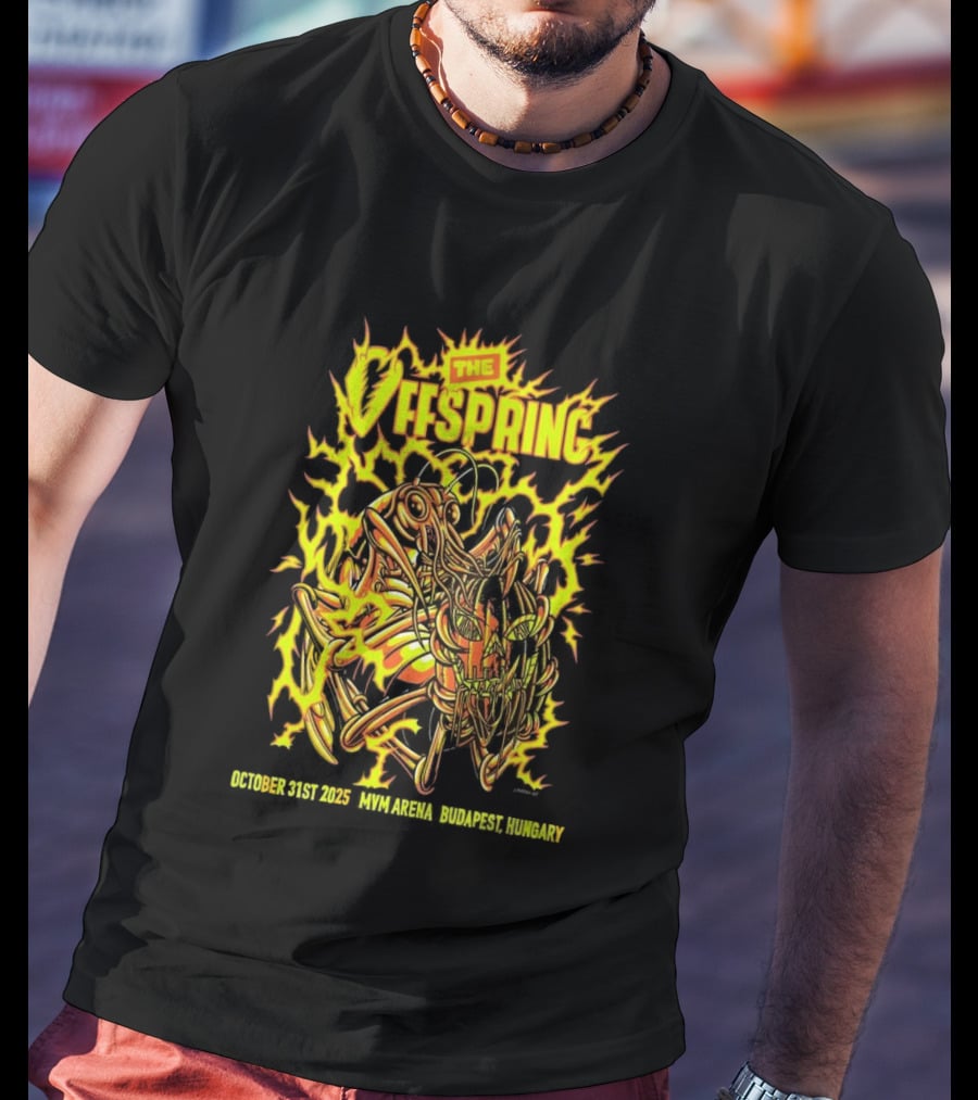 The Offspring MVM Arena Budapest Hungary Oct 31 2025 Electric Insect T-Shirt