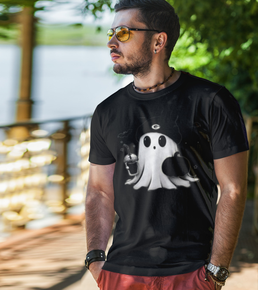 Halloween Green Bay Packers Ghost Pumpkin Football Fan Merchandise T-Shirt