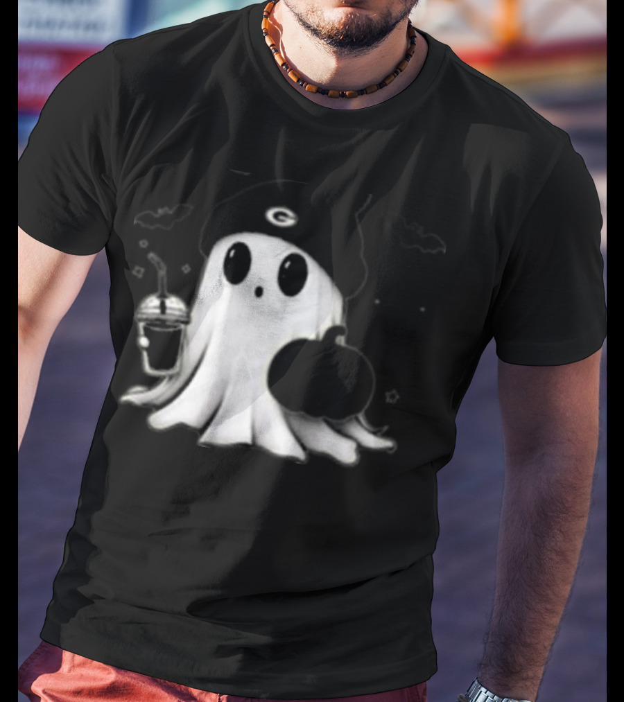 Halloween Green Bay Packers Ghost Pumpkin Football Fan Merchandise T-Shirt