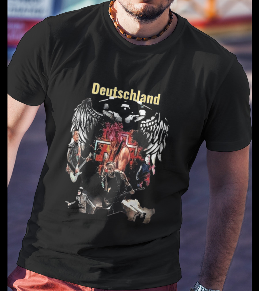 Rammstein Band Tour Deutschland Wings And Band Members T-Shirt