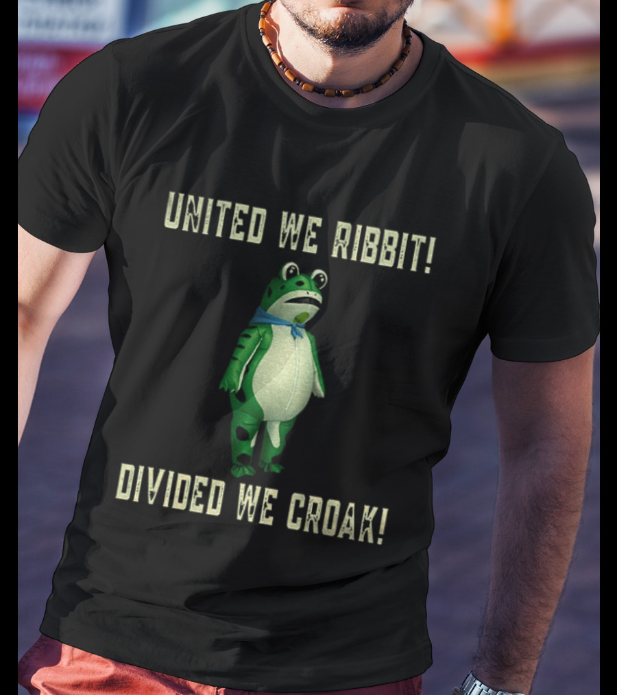 United We Ribbit Divided We Croak Frog Of Portland 2025 T-Shirt