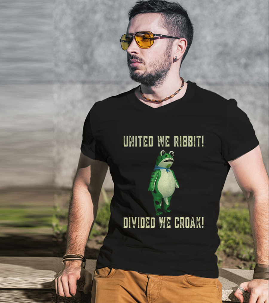 United We Ribbit Divided We Croak Frog Of Portland 2025 T-Shirt