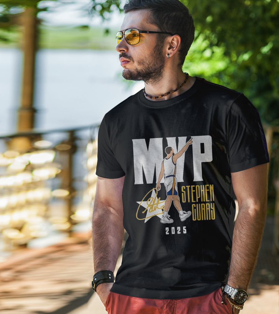Stephen Curry MVP 2025 Basketball Champion Star Signature T-Shirt