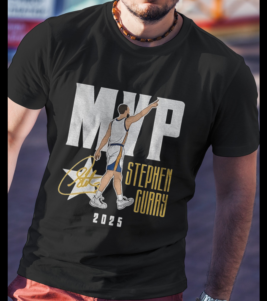 Stephen Curry MVP 2025 Basketball Champion Star Signature T-Shirt