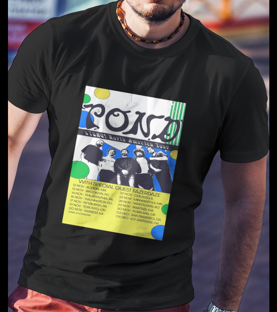 Pond Band Stunga North America Tour 2024 With Special Guest Fazerdaze T-Shirt