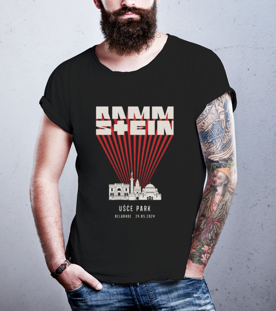 Rammstein Usce Park Belgrade 24 5 2024 Europe Stadium Tour T-Shirt