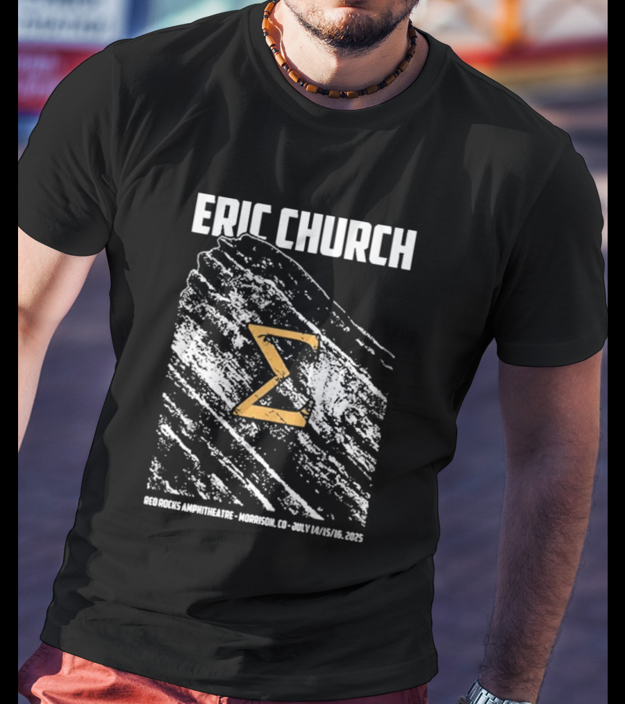Eric Church Red Rocks Amphitheater Morrison July 14 16 2025 Sigma Symbol Event T-Shirt