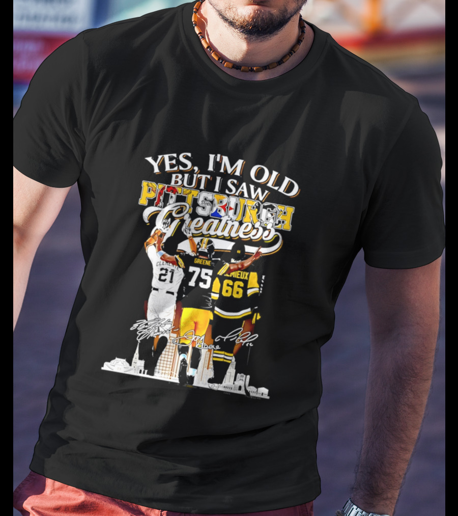 Yes I'm Old But I Saw Pittsburgh Steelers Greatness Signatures T-Shirt