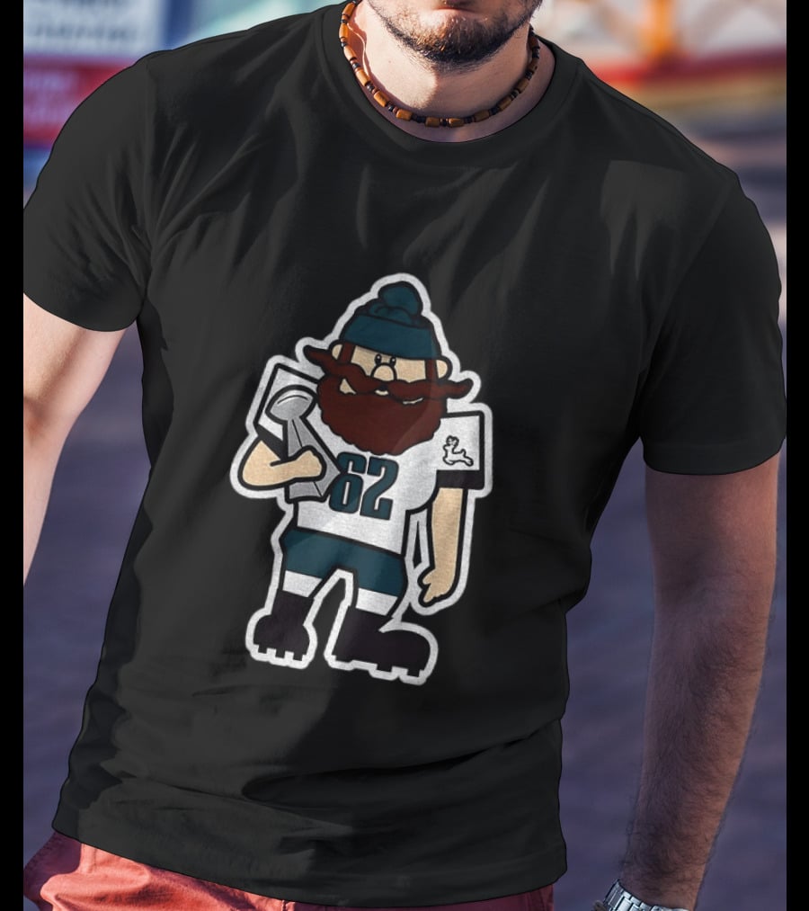 Yukon Cornelius 62 Philadelphia Eagles Football Trophy T-Shirt