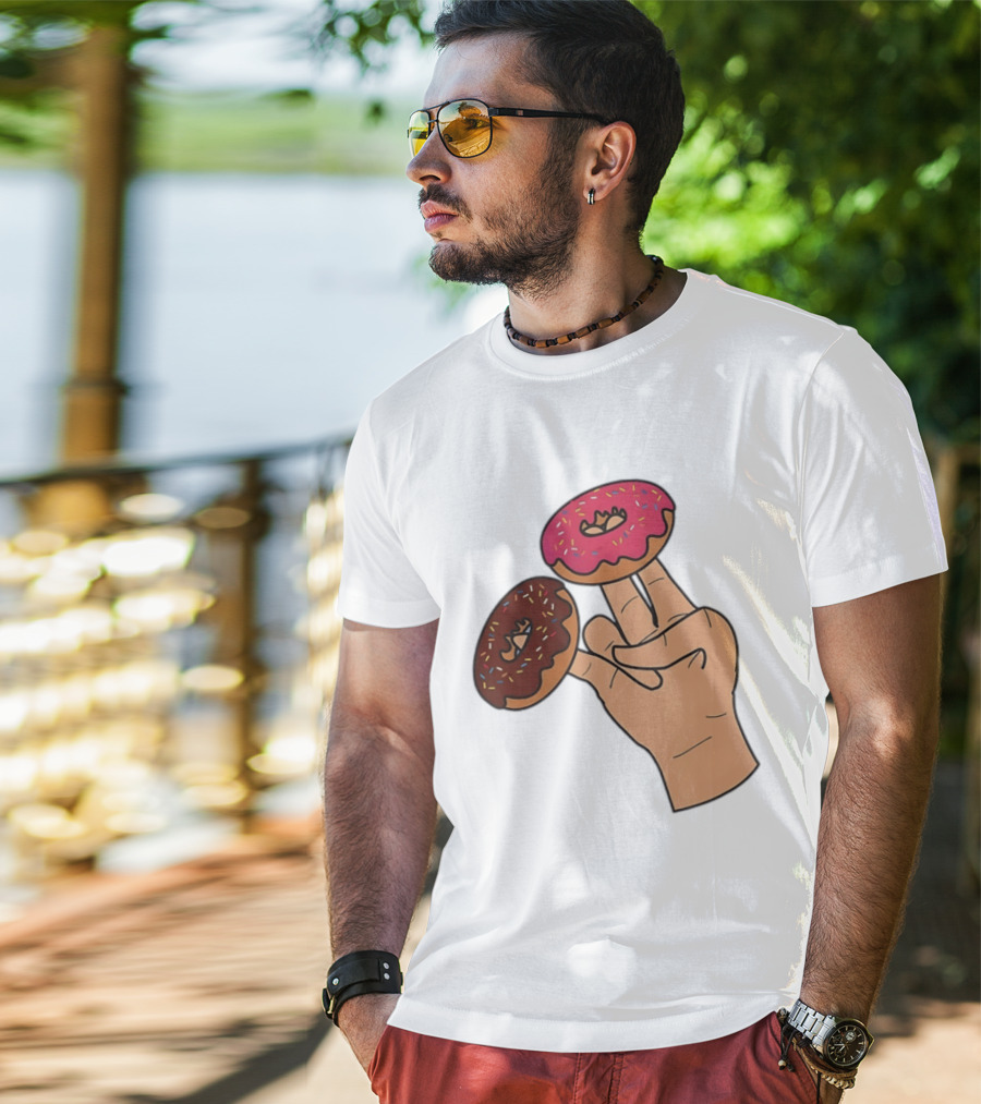 2 In The Pink 1 In The Stink Donut Fingers T-Shirt
