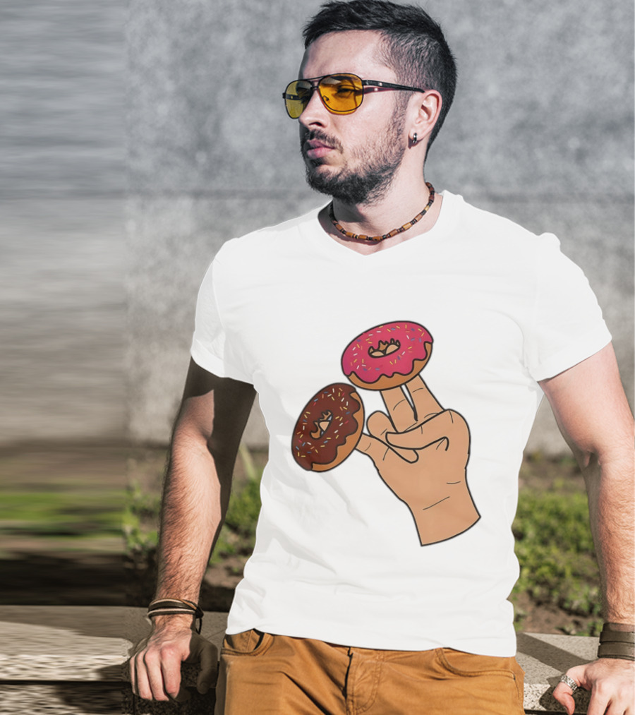 2 In The Pink 1 In The Stink Donut Fingers T-Shirt