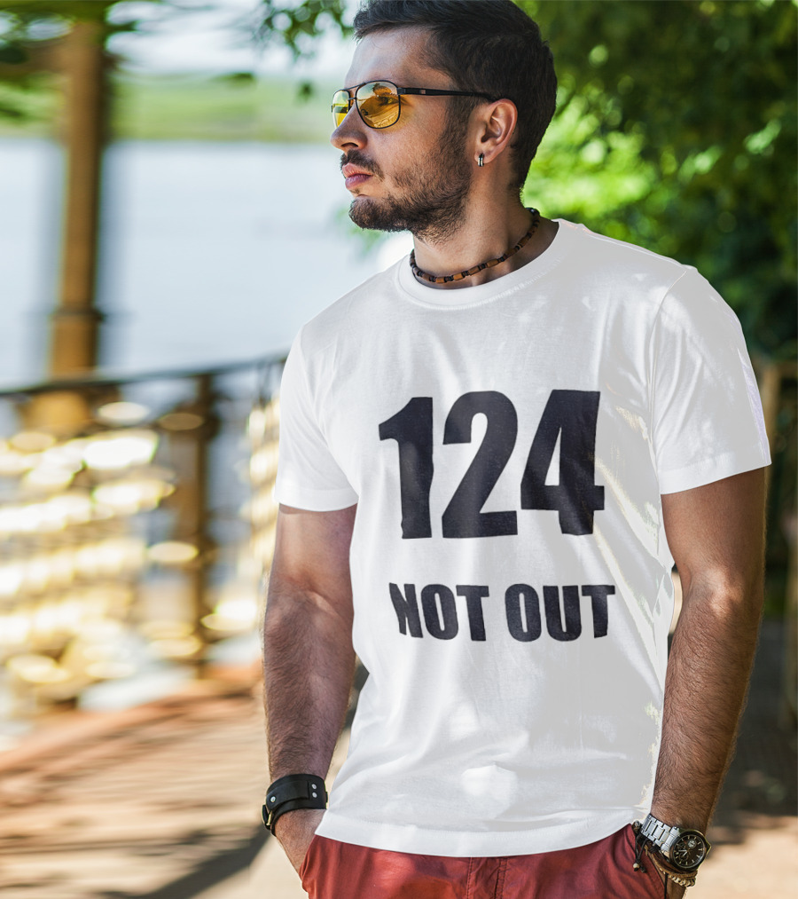 124 Not Out India Political T-Shirt