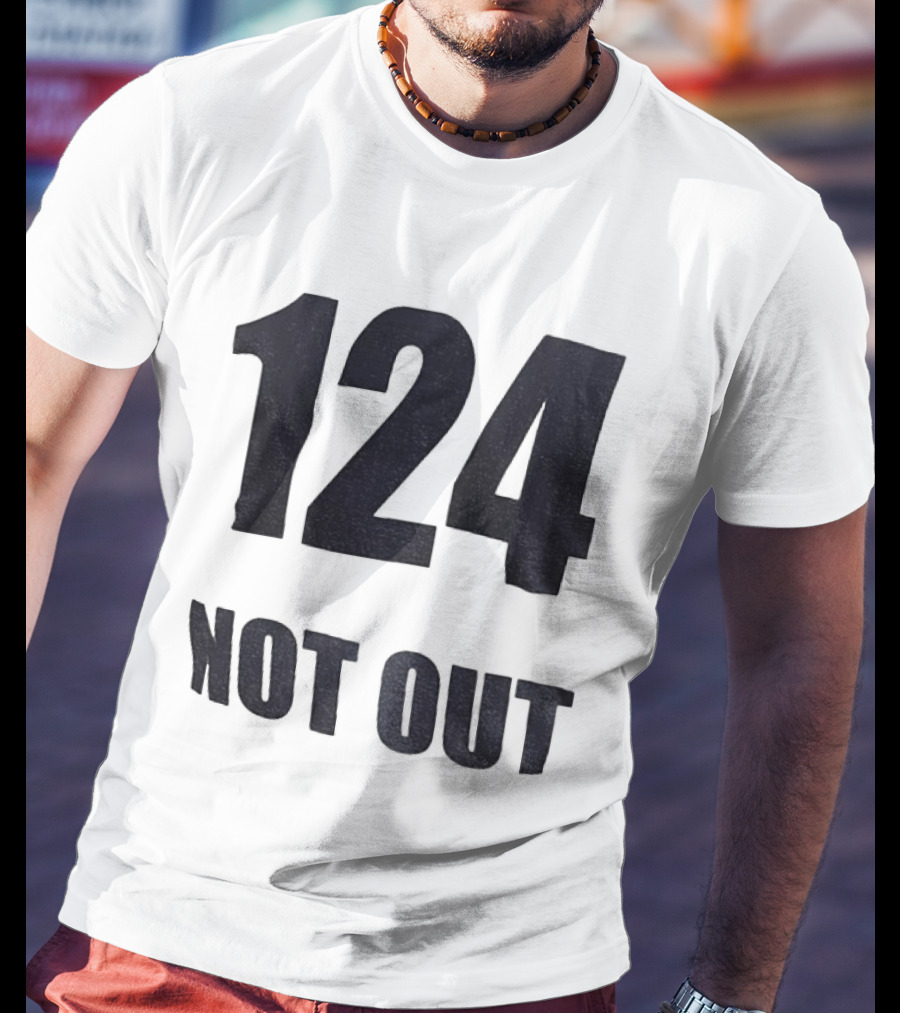 124 Not Out India Political T-Shirt